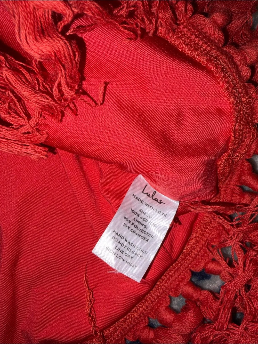 Lulu's NWT Medium Knit Fringe Mini Skirt & Crop Top Set